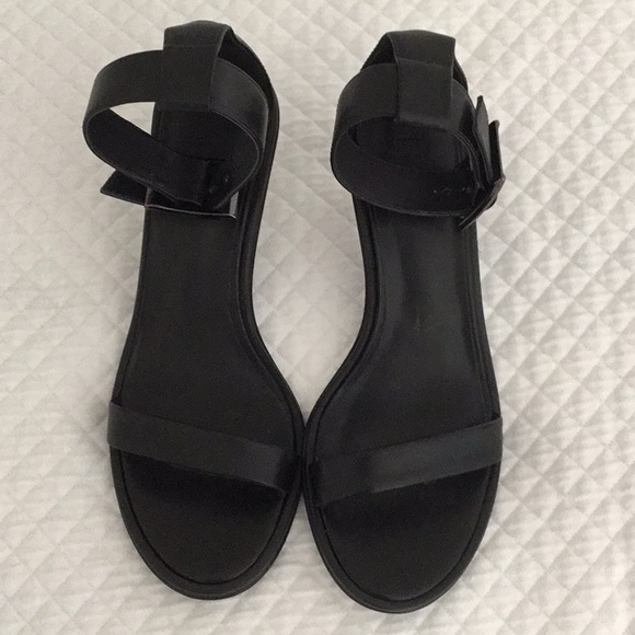 Tibi Shoes - Tibi Black Leather Ankle Strap Sandals  8